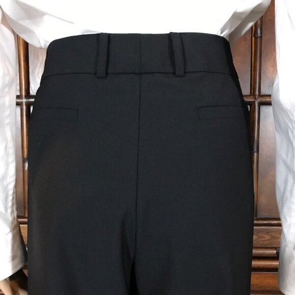 NWOT Anne Klein Montreal Manor Black Wool Blend Angle Pocket Straight Trouser - Picture 7 of 10
